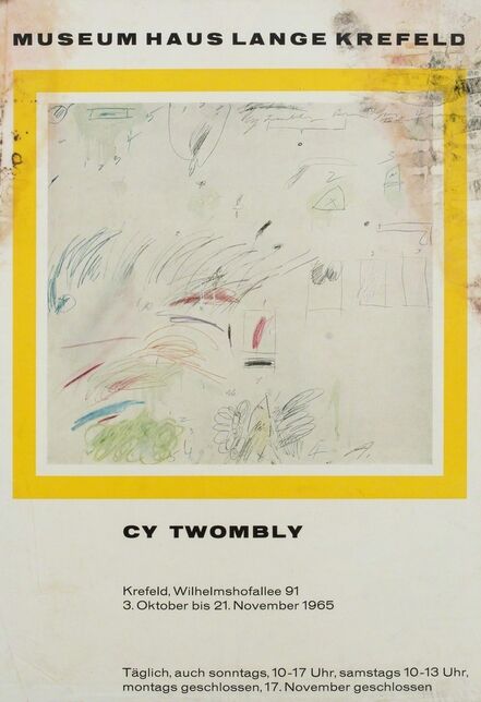 Cy Twombly, ‘Cy Twombly’, 1965