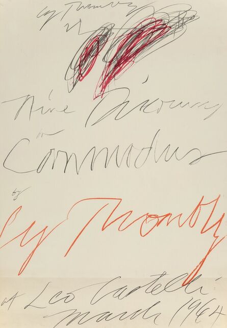 Cy Twombly, ‘Nine Discourses on Commodus, poster’, 1964