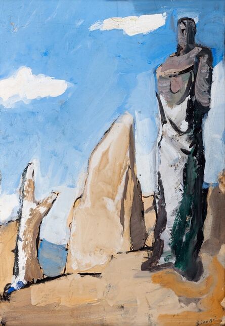 Mario Sironi, ‘Paesaggio con figura, roccia e albero’