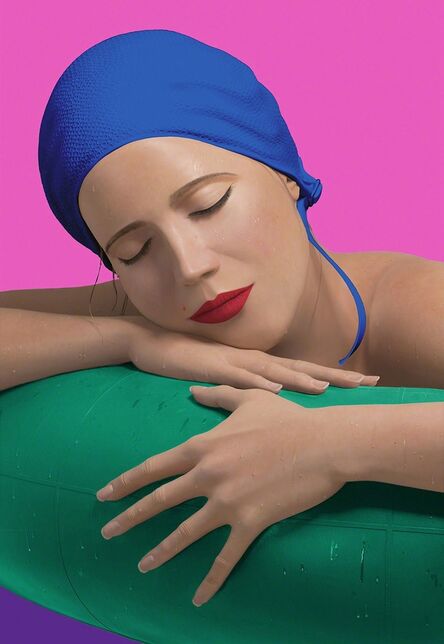Carole A. Feuerman, ‘Serena with Blue Cap’, 2012