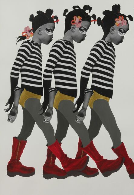 Deborah Roberts, ‘The Sleepwalkers’, 2017