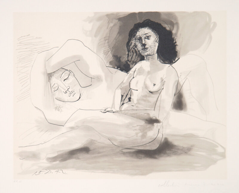 Pablo Picasso, ‘Homme Couchée et Femme Assise, 1942’, 1979-1982, Print, Lithograph on Arches paper, RoGallery