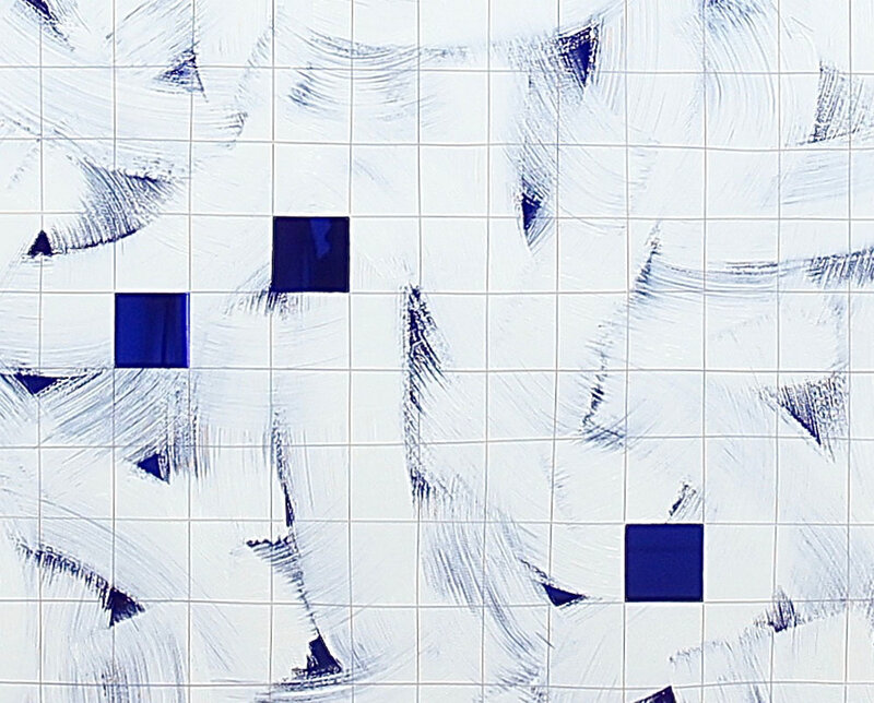 Tom Henderson, ‘Deep blue (Abstract painting)’, 2016, Painting, Oil Paint on reflective cast acrylic, IdeelArt