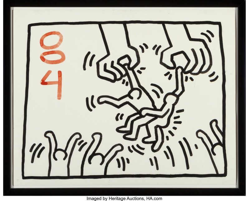 Keith Haring, ‘Untitled’, 1984, Drawing, Collage or other Work on Paper, Ink on paper, Heritage Auctions