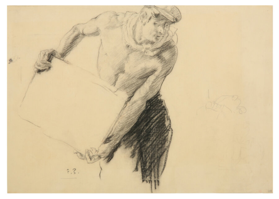Study of a labourer