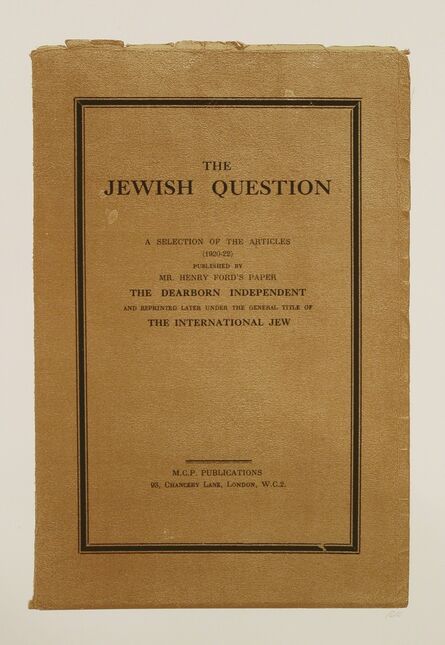 R. B. Kitaj, ‘The Jewish Question’, 1969-70
