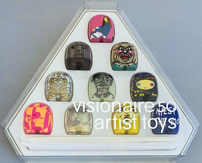 Alex Katz, ‘Visionaire No. 50: Artists Toys (Alex Katz, Kehinde Wiley, Rob Pruitt & more)’, 2006, Sculpture, Silkscreened artist toy figures, Lot 180 Gallery