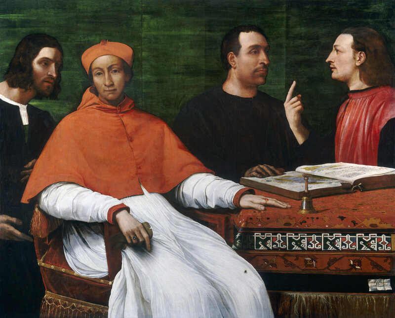 Sebastiano del Piombo, ‘Cardinal Bandinello Sauli, His Secretary, and Two Geographers’, 1516, Painting, Oil on panel, National Gallery of Art, Washington, D.C.