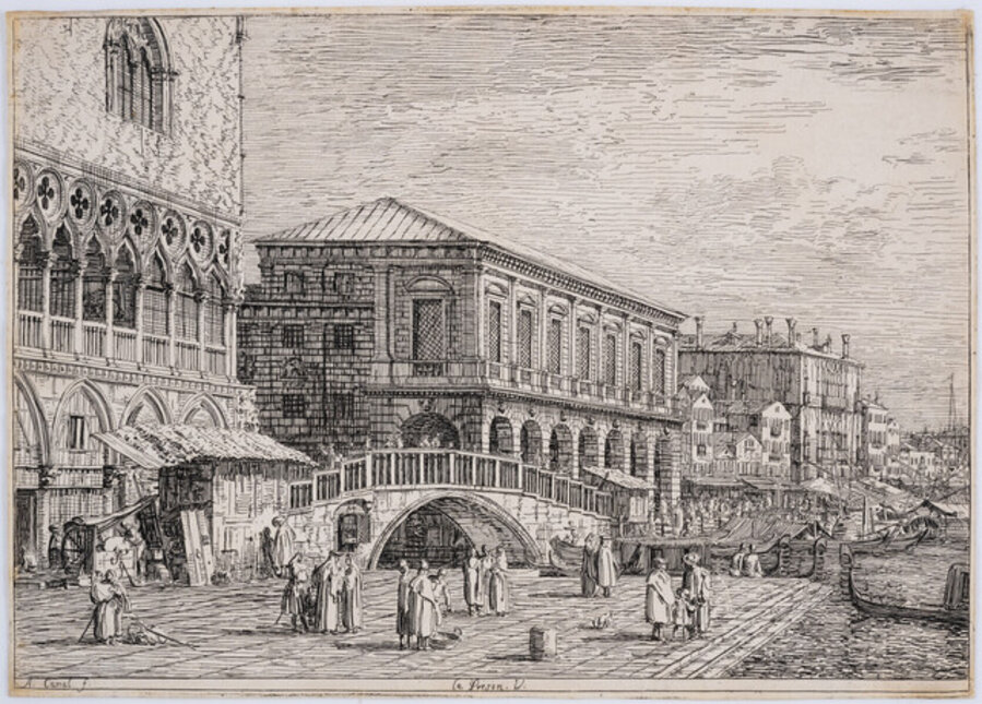 Le Preson V, from 'Vedute altre prese da i luoghi altre ideate da Antonio Canal'