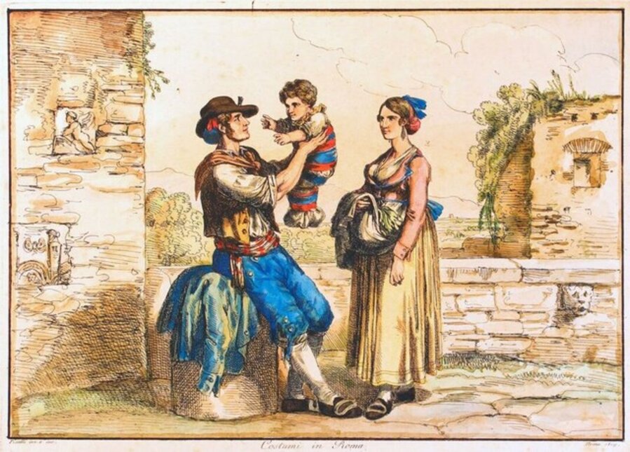 Ciociare vicino a Subiaco, passato Tivoli - Ciociarians near Subiaco, Tivoli past