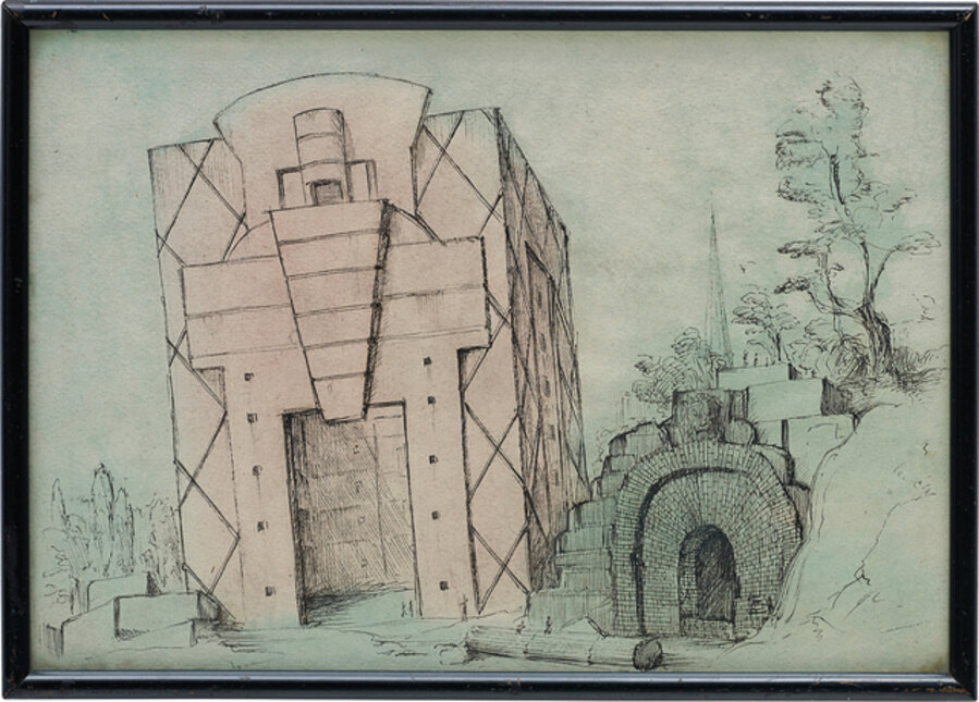 Monument In The Style Of Michael Graves On The Debris Of The Bastille