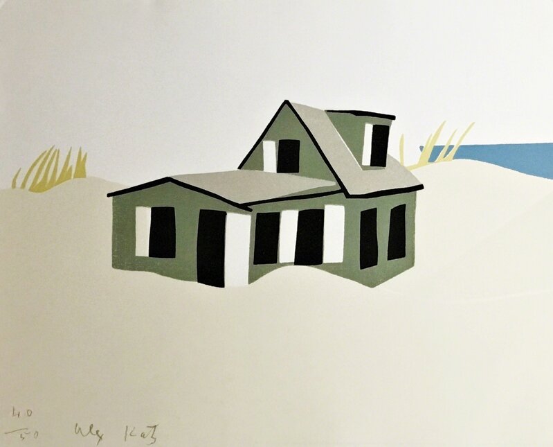 Alex Katz, ‘Beach House’, 2012, Print, Offset Lithograph on acid free archival paper. Plate signed and numbered. Bears Museum of Fine Arts Boston sticker verso, Alpha 137 Gallery Gallery Auction