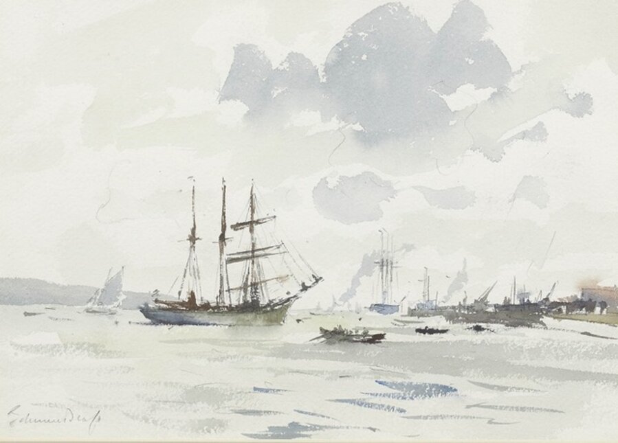 The Barquentine Gazela on the Tagus