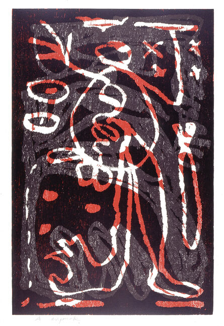 A.R. Penck, ‘Untitled (from the portfolio "The Frozen Leopard" I)’, 1992