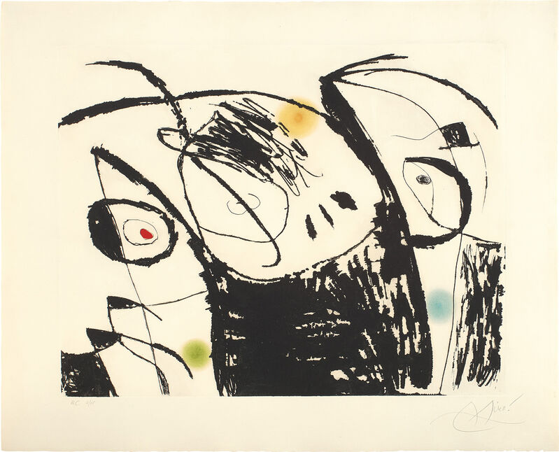 Joan Miró, ‘Série Mallorca (Mallorca Series): plate 9 (D. 619, see C. bks 177)’, 1973, Print, Etching and aquatint in colors, on wove paper, with full margins., Phillips
