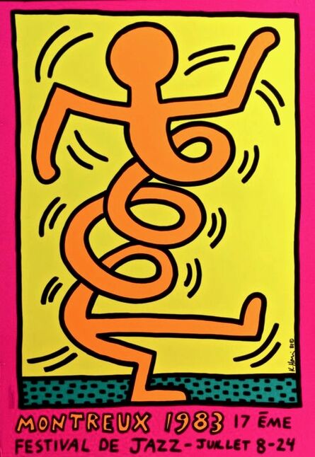 Keith Haring, ‘Montreux Jazz Festival (Pink)’, 1983