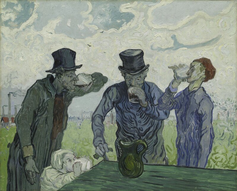 Vincent van Gogh, ‘The Drinkers’, 1890, Painting, Oil on canvas, Art Institute of Chicago
