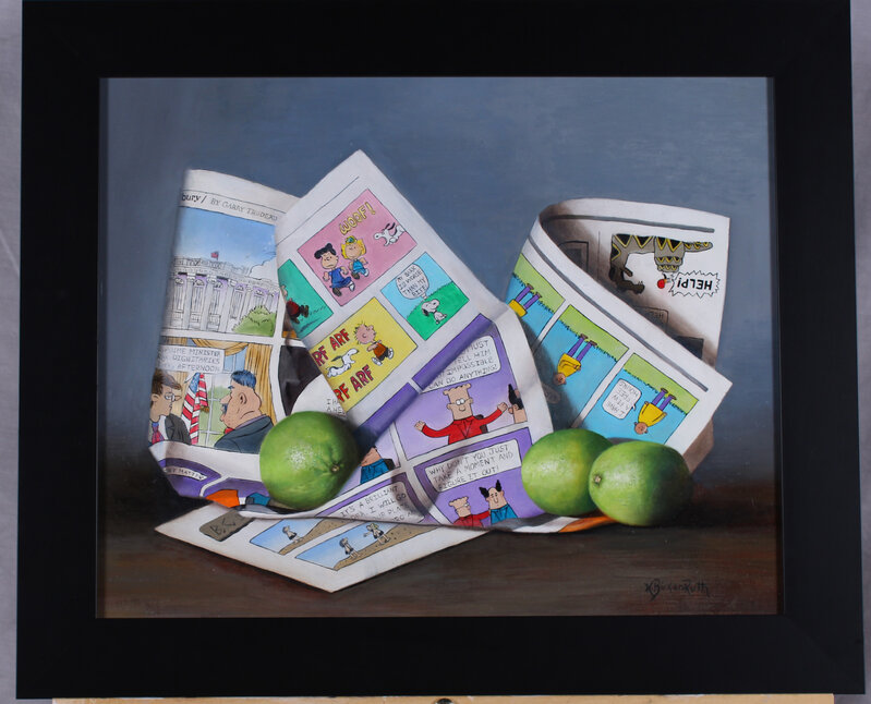Kelly Birkenruth, ‘Laughing Limes’, 2020, Painting, Oil on panel, Abend Gallery