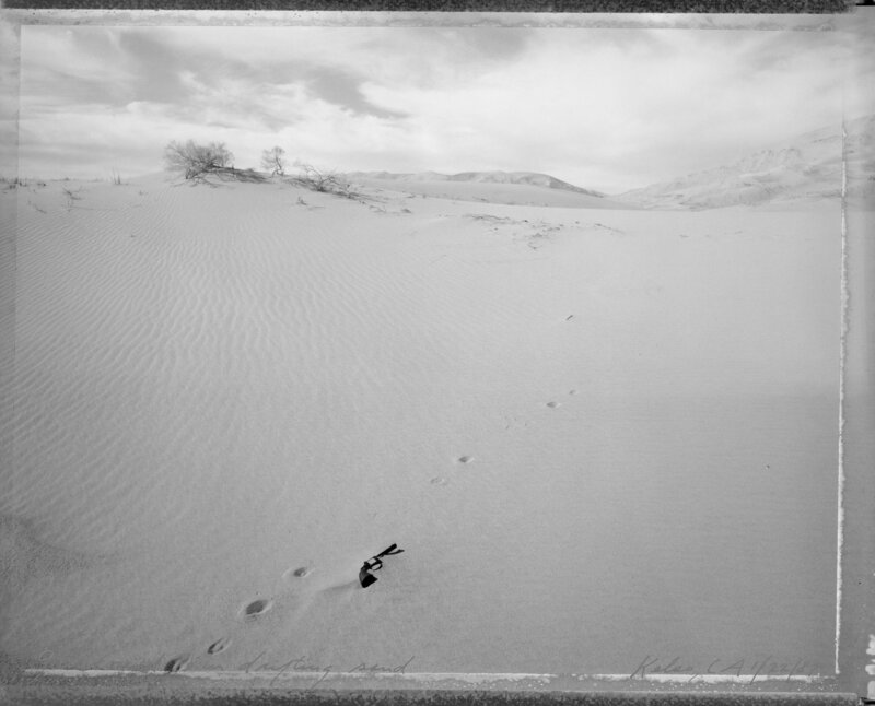 Mark Klett, ‘Gun found in drifting sand, Kelso, CA, 1/22/87’, 1987, Photography, Inkjet Print, photo-eye Gallery