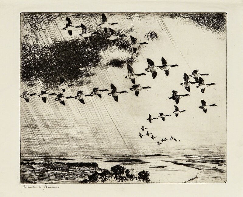 Frank Weston Benson, ‘The Long Journey’, 1926, Print, Etching on laid paper, Skinner