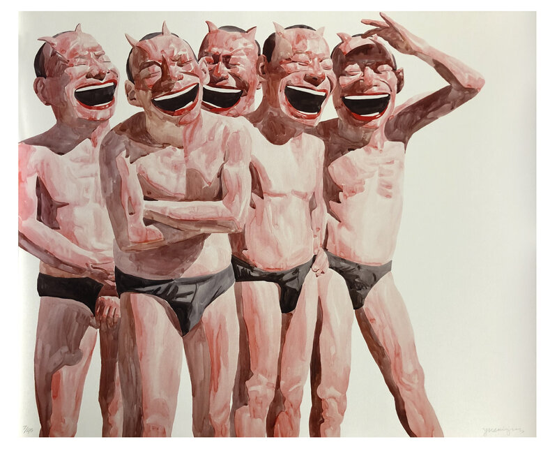 Yue Minjun, ‘Untitled (Smile-ism No. 19)’, 2006, Print, Lithograph in colors on wove paper, Artsy x Forum Auctions