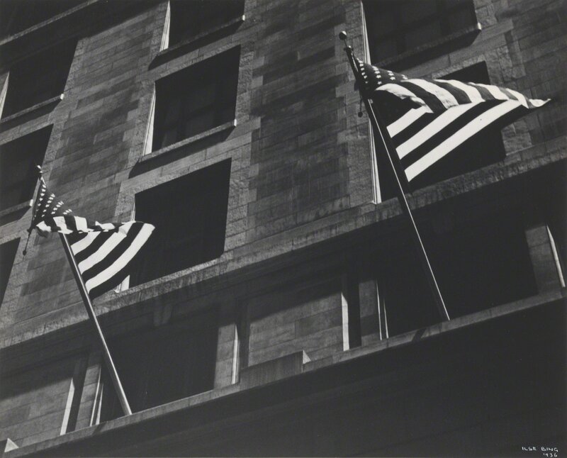 Ilse Bing, ‘FLAGS, FIFTH AVENUE, FOURTH OF JULY, NEW YORK’, 1936, Photography, Gelatin silver print, Jörg Maass Kunsthandel
