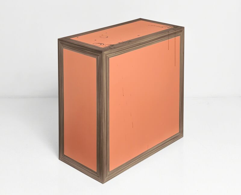 Kaz Oshiro, ‘Pedestal (wood/grain/orange)’, 2007, Painting, Acrylic on stretched canvas, Mireille Mosler Ltd.