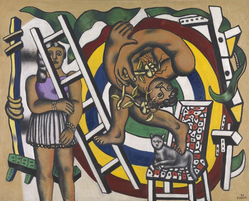 Fernand Léger, ‘The Acrobat and his Partner ’, 1948, Painting, Oil paint on canvas, Tate Liverpool