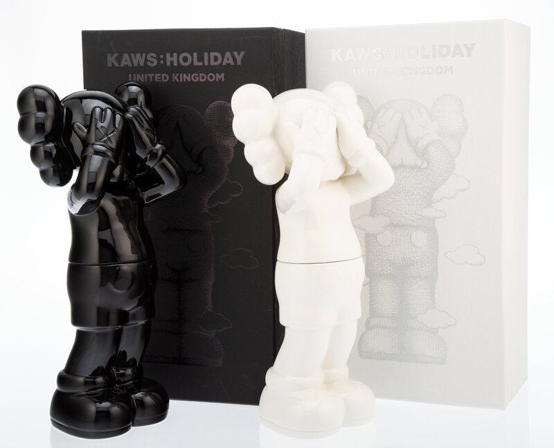 KAWS, ‘Holiday: United Kingdom Ceramic Containers (set of two)’, 2021, Sculpture, Glazed ceramic, Heritage Auctions