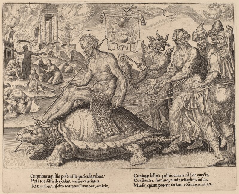 Dirck Volckertz Coornhert after Maerten van Heemskerck, ‘The Triumph of Job’, 1559, Print, Engraving, National Gallery of Art, Washington, D.C.