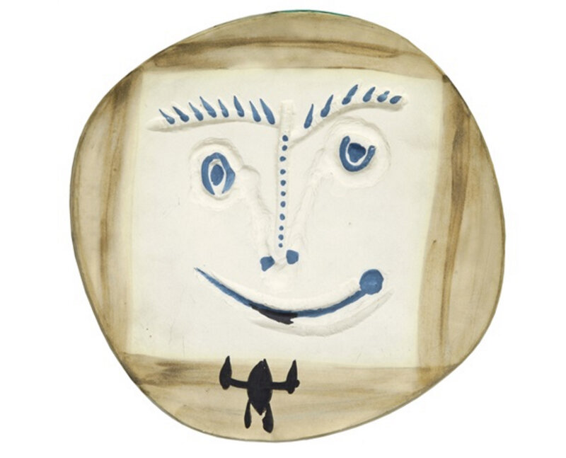 Pablo Picasso, ‘Visage à la cravate’, 1960, Sculpture, Madoura ceramic, BAILLY GALLERY