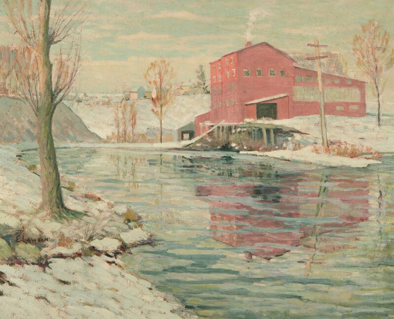Ernest Lawson, ‘The Red Mill’, ca. 1916, Painting, Oil on Canvas, ACA Galleries