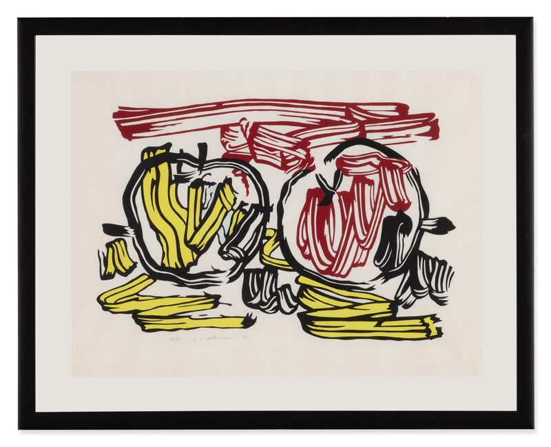 Roy Lichtenstein, ‘Red Apple and Yellow Apple (Corlett 197)’, 1983, Print, Woodcut printed in colors on handmade Iwano Kizuki Hosho paper, Artsy x Tate Ward