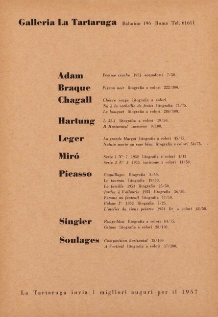 Various Artists, ‘Group exhibit’, 1956