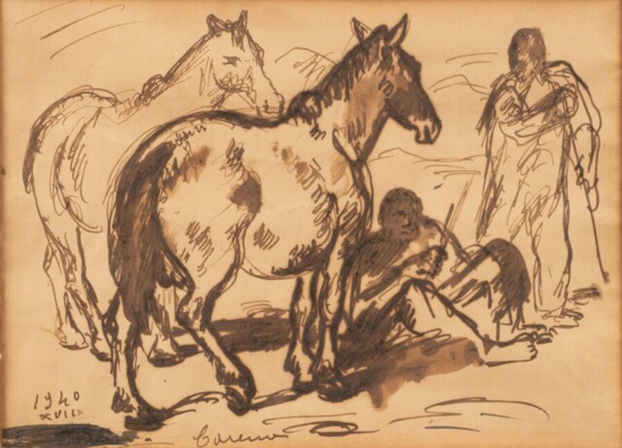 Figures and horses