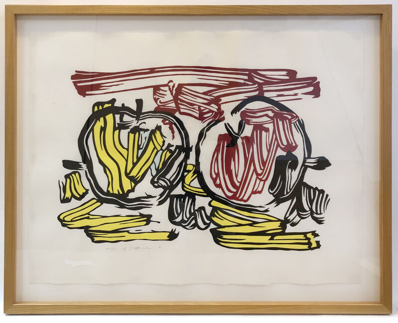 Roy Lichtenstein, ‘Red Apple and Yellow Apple’, 1982, Print, Woodcut on handmade Iwano Kizuki Hosho paper, Petersburg Press 