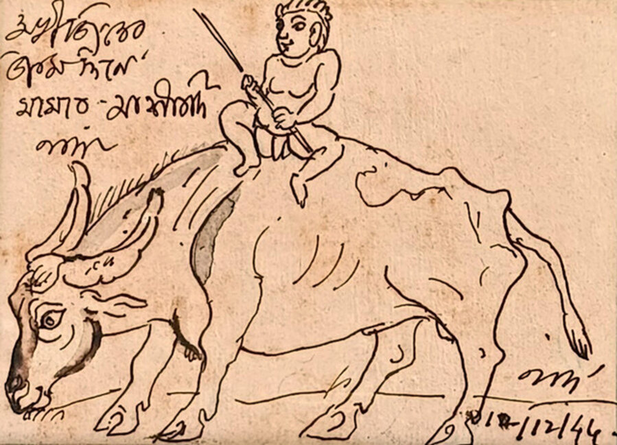 Boy on Buffalo