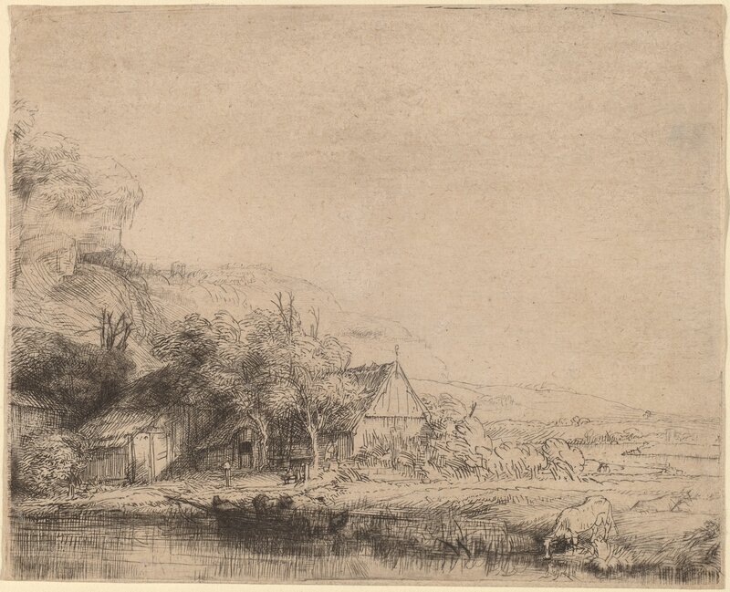 ‘Landscape with a Cow’, ca. 1650, Print, Etching and drypoint, National Gallery of Art, Washington, D.C.