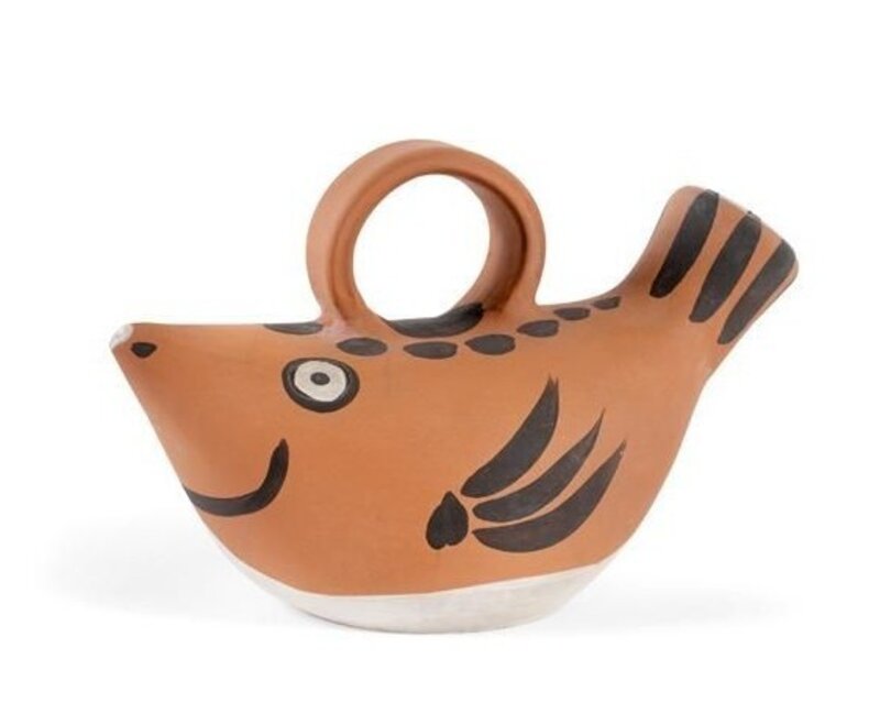 Pablo Picasso, ‘Poisson (A.R.139)’, 1952, Design/Decorative Art, Jug in red earthenware clay, decoration with black and white engobe, HELENE BAILLY