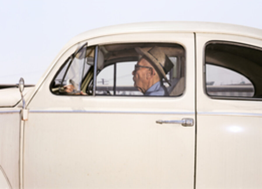 Man rolling along (whistle audible) on U.S. Route 101 at approximately 55 mph on a summer day in 1989