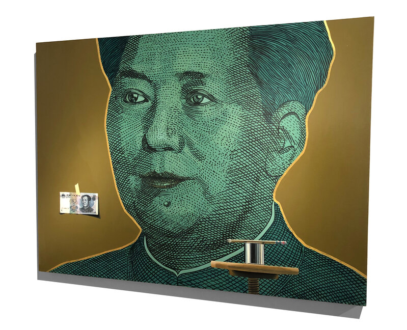 Gordon Lee, ‘Portrait of a Cloistered Mao’, 2012, Painting, Oil and acrylic on wood panel, Anthony Brunelli Fine Arts