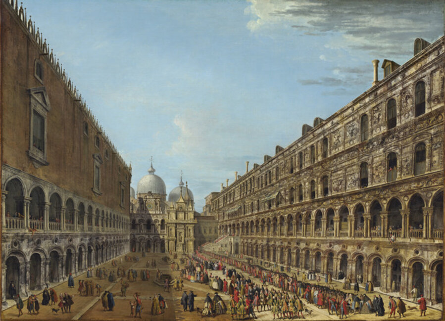 Procession in the Courtyard of the Ducal Palace, Venice