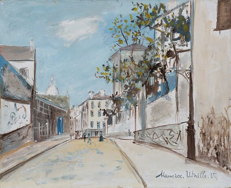 Maurice Utrillo, ‘Rue du Montana - Cenis a Montmatre’, 1920, Painting, Oil and tempera on cardboard, Finarte