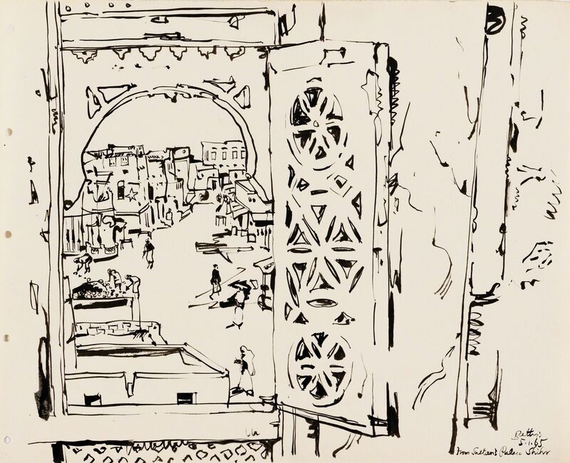 Walter Battiss, ‘Hadhramaut, Portfolio of 41 Ink Drawings’, Drawing, Collage or other Work on Paper, Ink on paper secured between cardboard covers, Strauss & Co
