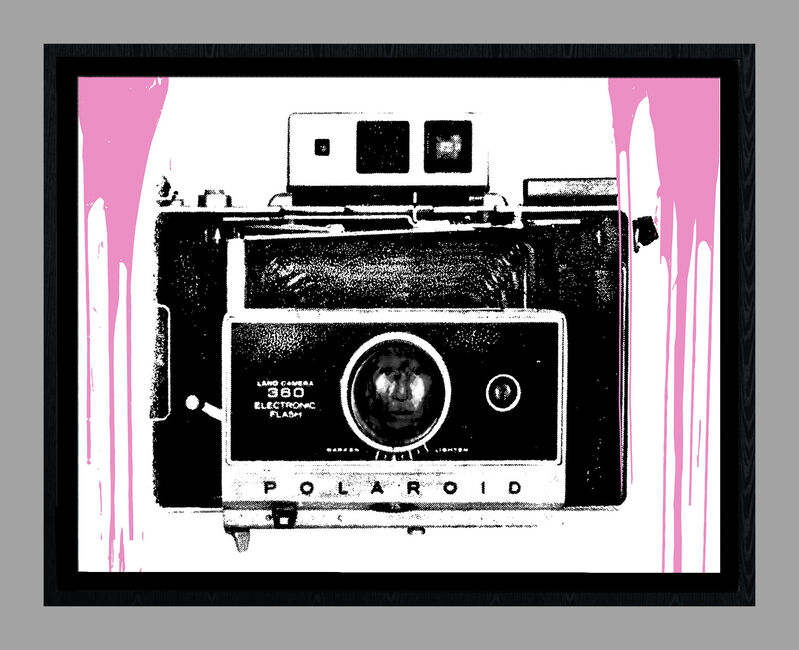 Mr. Brainwash, ‘'It's Your Birthday' (pink)’, 2018, Print, Single-color screen print on archival 300gsm fine art paper with pink paint drips/splatters added by hand. Custom float- framed in 2" gloss black hardwood molding with 93% UV-protective plexiglass., Signari Gallery