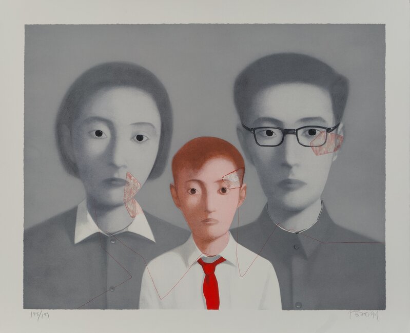 Zhang Xiaogang, ‘Big Family from the series Bloodline’, 2003, Print, Lithograph in colors on cotton fiber paper, Heritage Auctions