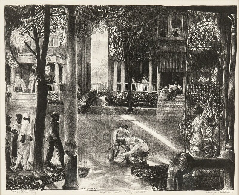 George Bellows, ‘Sixteen East Gay Street’, 1923-24, Print, Lithograph on paper, Skinner