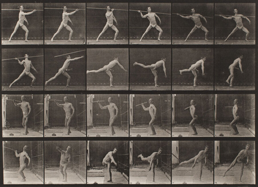Plate 361, Animal Locomotion: Throwing a spear
