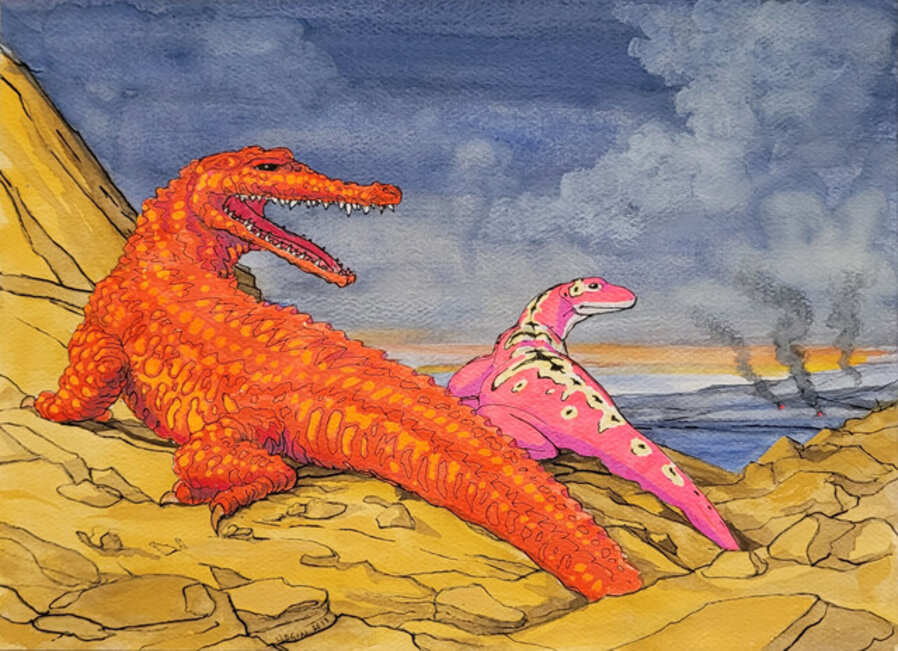Reality Comix (Habitat Diorama with Fire-Skinned Alligator)