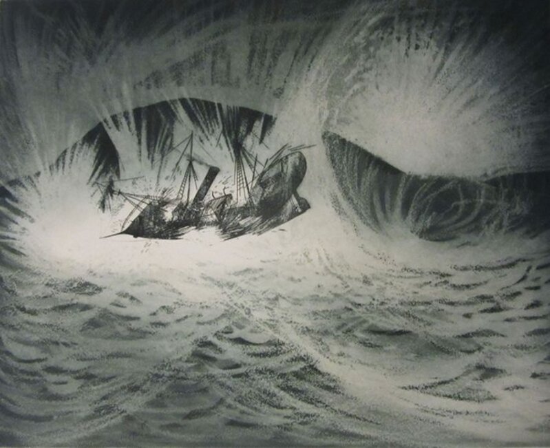 David Blackwood, ‘Wreck of the S.S. Ranger  A/P’, 1973, Print, Etching and aquatint, Abbozzo Gallery